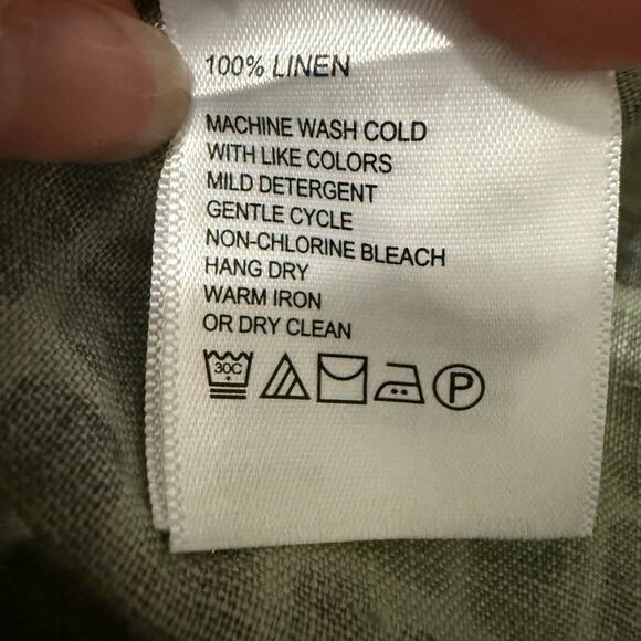 Tommy Bahama Two Palms Crocotiles Linen Jacket Green with Raw Edge size small - Picture 9 of 10